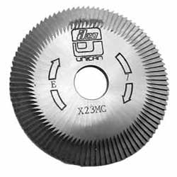 Kaba Ilco X-23MC CU12 | Key Machine Cutter, Milling, 2.375" Diameter, 0.104" Thickness, 0.5" Hole Diameter, High Speed Steel, For 023, 025 and 045