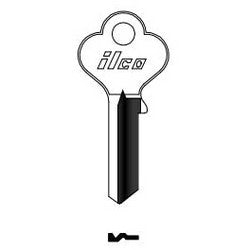 Kaba Ilco X1014F NP A02 | Cylinder Lock Key Blank, Brass, Nickel Plated, 2 Price Group, For Eagle Lock