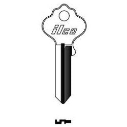Kaba Ilco X1054F NP A04 | Cylinder Lock Key Blank, Brass, Nickel Plated, 4 Price Group, For Ilco