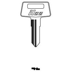 Kaba Ilco X256 NP A07 | Vehicle Key Blank, Brass, Nickel Plated, 7 Price Group, For Kawasaki