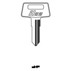 Kaba Ilco X257 NP A07 | Vehicle Key Blank, Brass, Nickel Plated, 7 Price Group, For Kawasaki