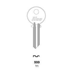 Kaba Ilco Y1-BR BR A34 | Cylinder Lock Key Blank, Natural Brass, 34 Price Group, For Yale
