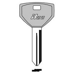 Kaba Ilco Y154-P NP A09 | Vehicle Key Blank, Plastic Head, Natural Brass, 9 Price Group, For Chrysler