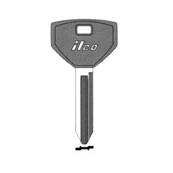 Kaba Ilco Y155-P NP A09 | Vehicle Key Blank, Plastic Head, Brass, Nickel Plated, 9 Price Group, For Chrysler