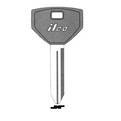 Kaba Ilco Y157-PC-GREEN NP A09 | Vehicle Key Blank, Green Plastic Head, Brass, Nickel Plated, 10 Price Group, For Chrysler