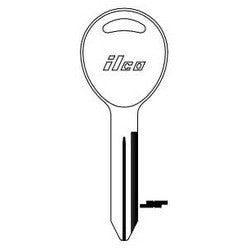 Kaba Ilco Y159 NP A03 | Vehicle Key Blank, Secondary, Brass, Nickel Plated, 3 Price Group, For Chrysler