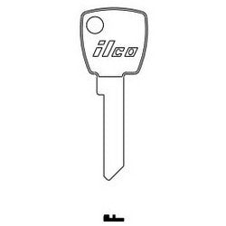 Kaba Ilco YH20 NP A20 | Vehicle Key Blank, Brass, Nickel Plated, 20 Price Group, For Yamaha