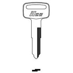 Kaba Ilco YH47 NP A07 | Vehicle Key Blank, Brass, Nickel Plated, 7 Price Group, For Yamaha, Bombardier, Can-Am, Kawasaki, Polaris, Suzuki Motorcycle
