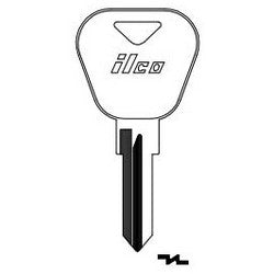 Kaba Ilco YU2 NP A07 | Vehicle Key Blank, Brass, Nickel Plated, 7 Price Group, For Vesper, Yugo