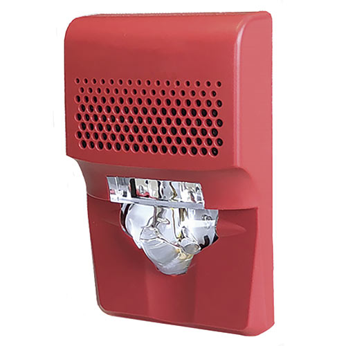 Kidde Commercial EG1AVRN | Genesis LED EG1 Compact Wall Horn/Strobe, 15-75cd, Red, No Marking