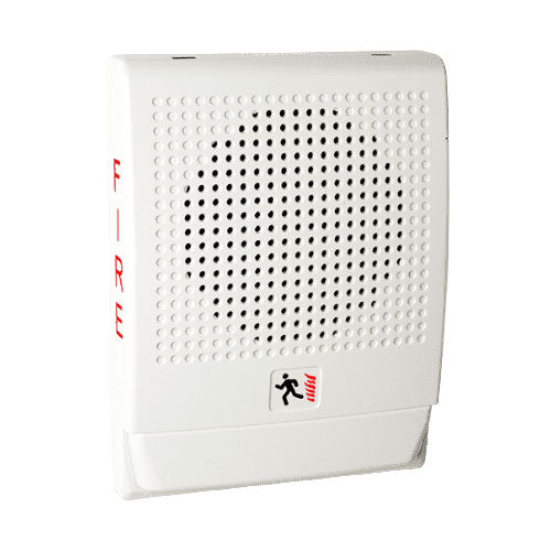 Kidde Commercial G4LFWF-H | Genesis G4LF Series Low Frequency Horn, 24V DC, Audible Only, "FIRE" Marking, White