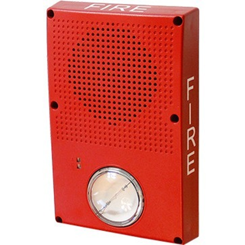 Kidde Commercial WG4RN-SVMC | Genesis WG4 Series Speaker Strobe, Selectable Candela, Clear Lens, Red