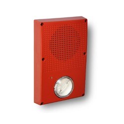 Kidde Commercial WG4RN-HVMHC | Genesis WG4 Series 24VDC Horn Strobe, High Candela, Clear Lens, Red
