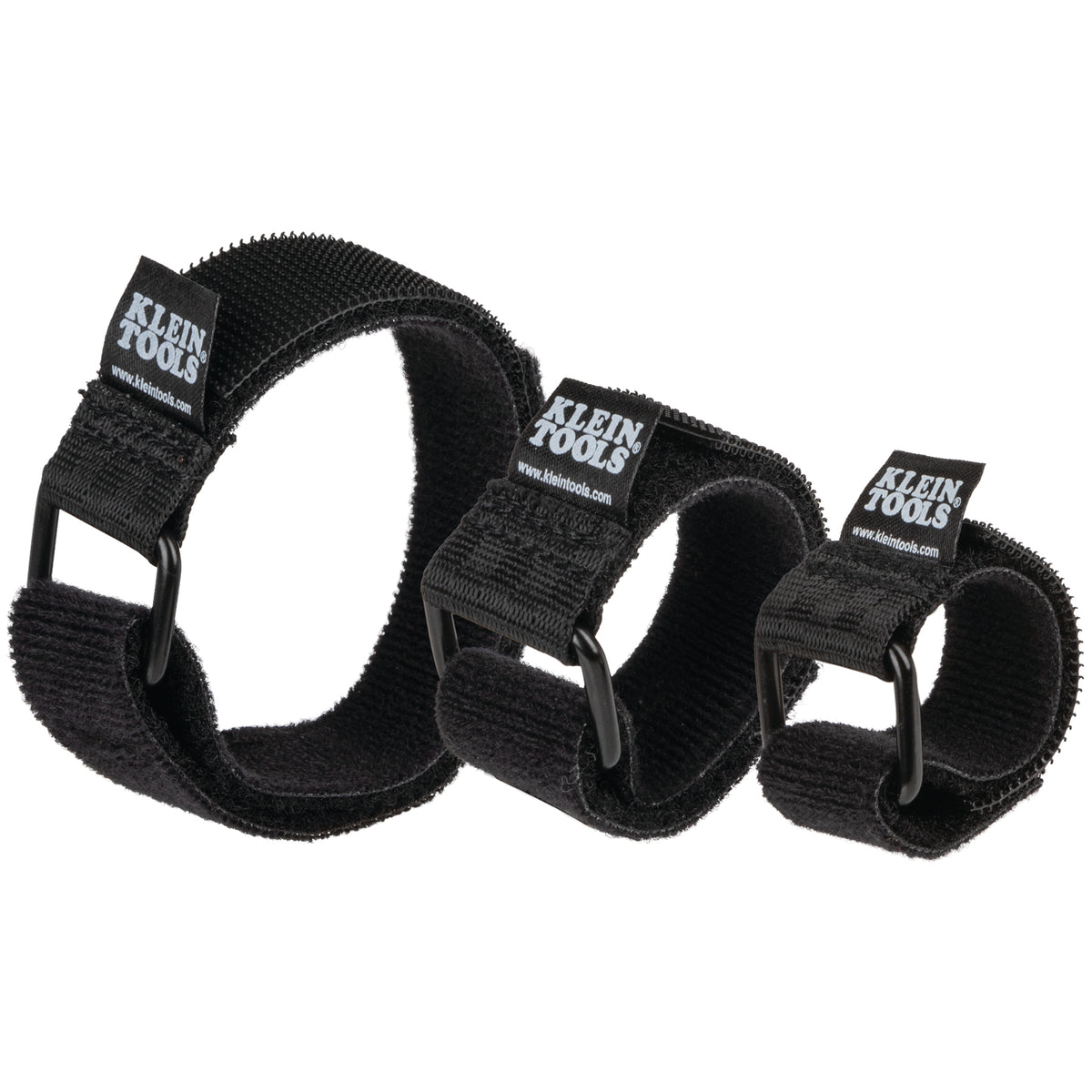 Klein Tools 450-600 | Hook and Loop Cinch Straps, 6-Inch, 8-Inch and 14-Inch Multi-Pack