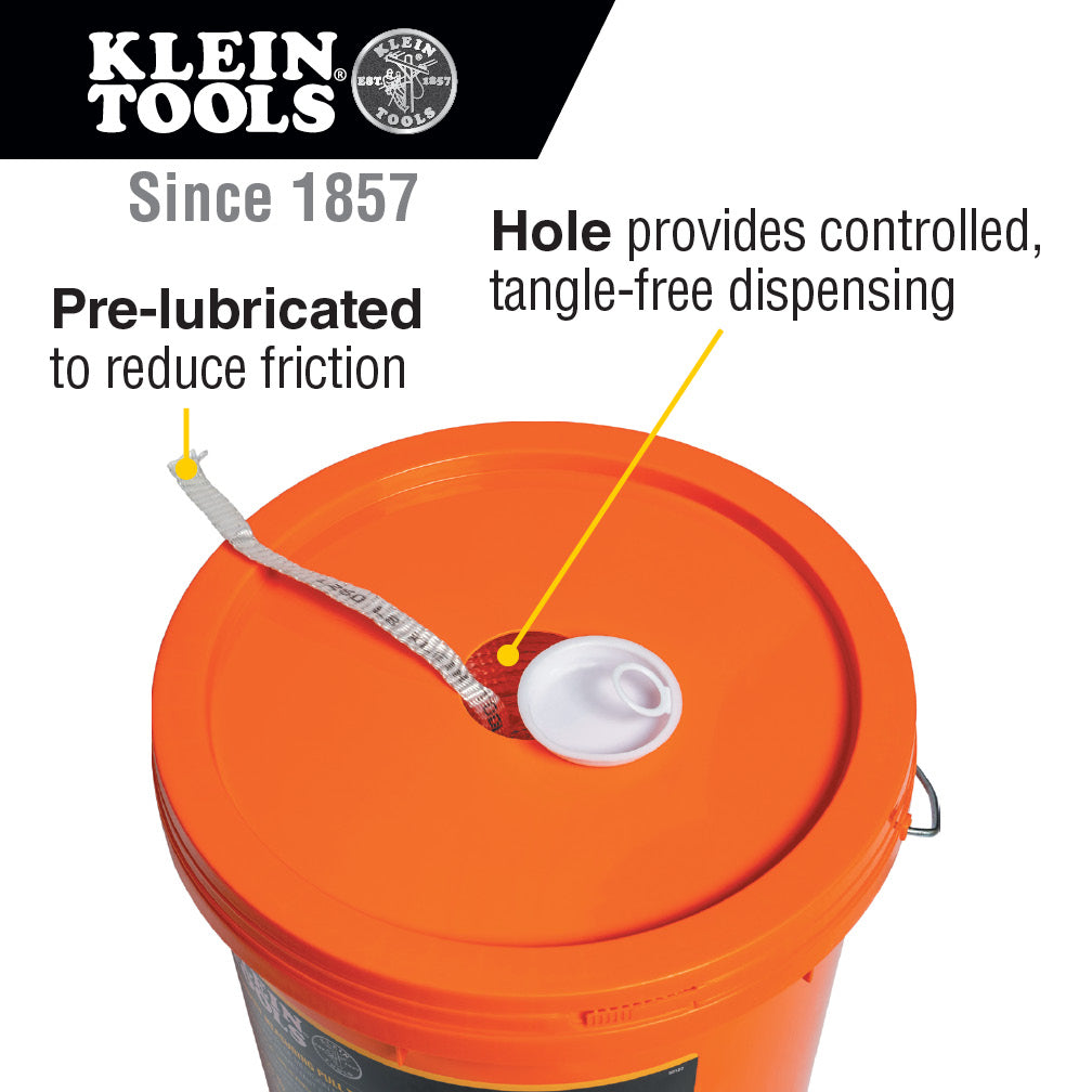 Klein Tools 50141 | Conduit Measuring Pull Tape, 2500-Pound x 1000-Foot