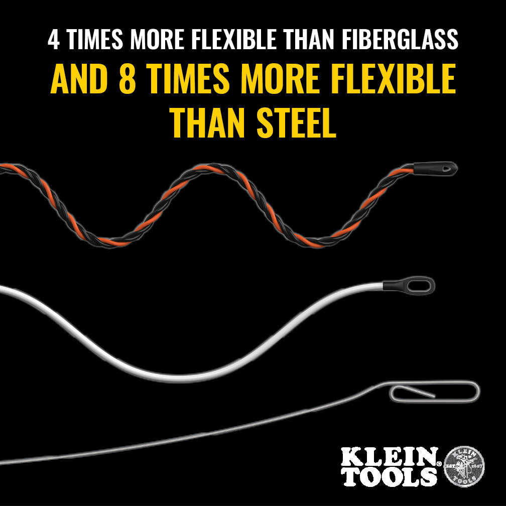 Klein Tools 50375 | High Flex Polyester Fish Tape, 75-Foot
