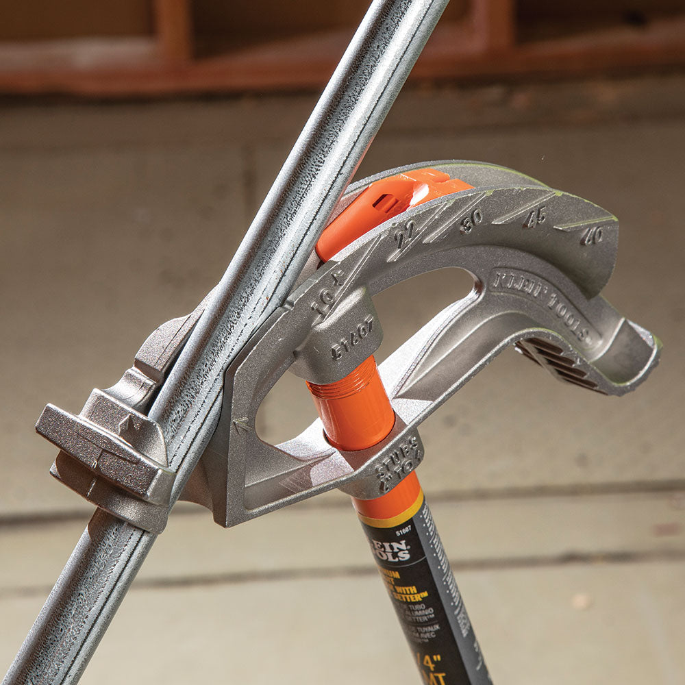 Klein Tools 51606 | Aluminum Conduit Bender Full Assembly, 1/2-Inch EMT with Angle Setter