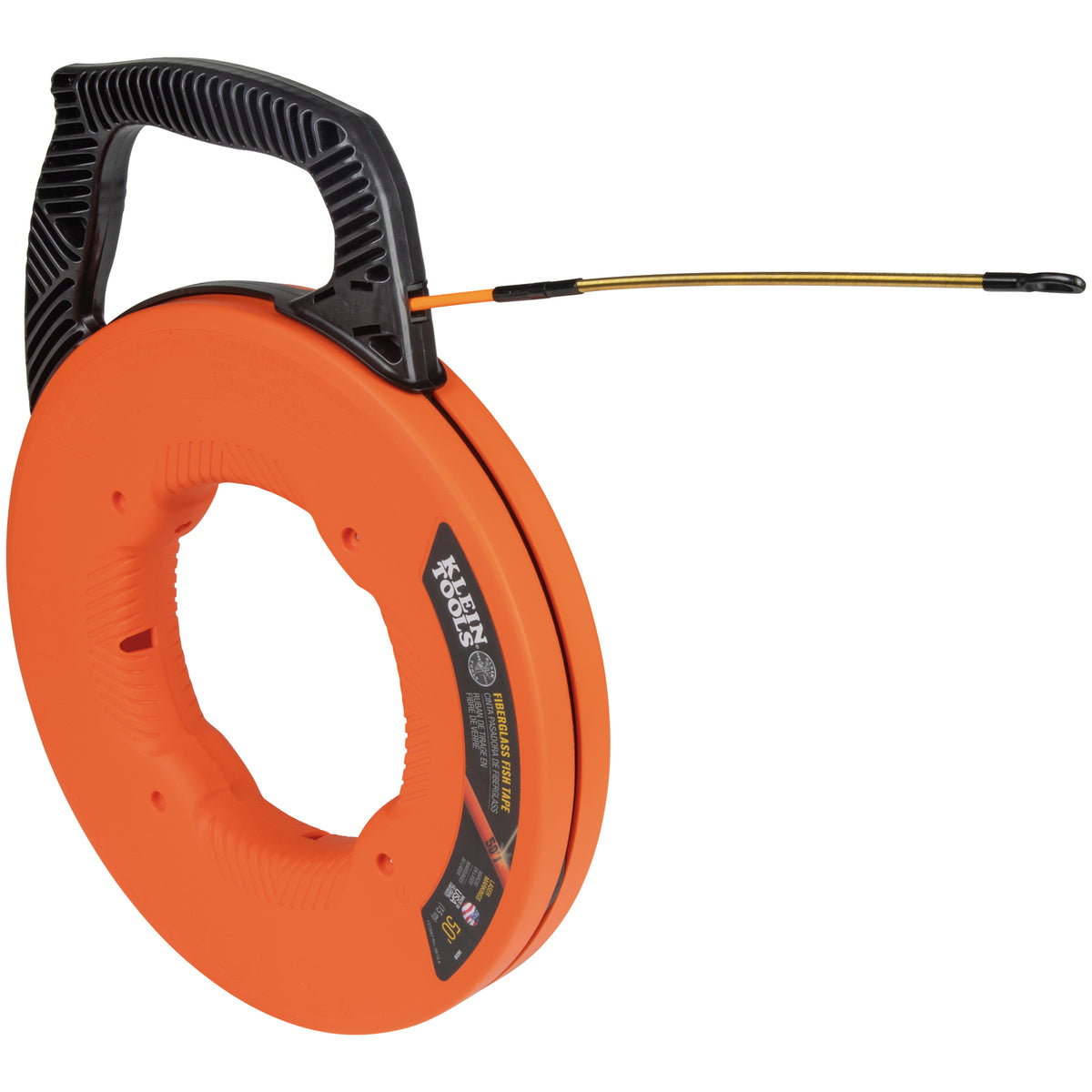 Klein Tools 56350 | Fiberglass Fish Tape with Spiral Steel Leader, 50-Foot