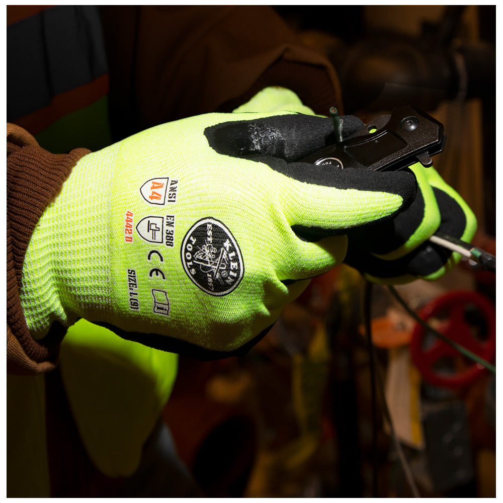 Klein Tools 60186 | Work Gloves, Cut Level 4, Touchscreen, Large, 2-Pair
