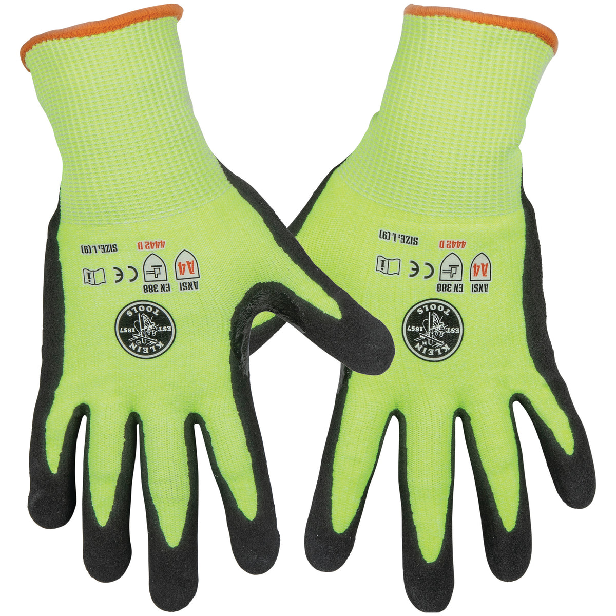 Klein Tools 60186 | Work Gloves, Cut Level 4, Touchscreen, Large, 2-Pair