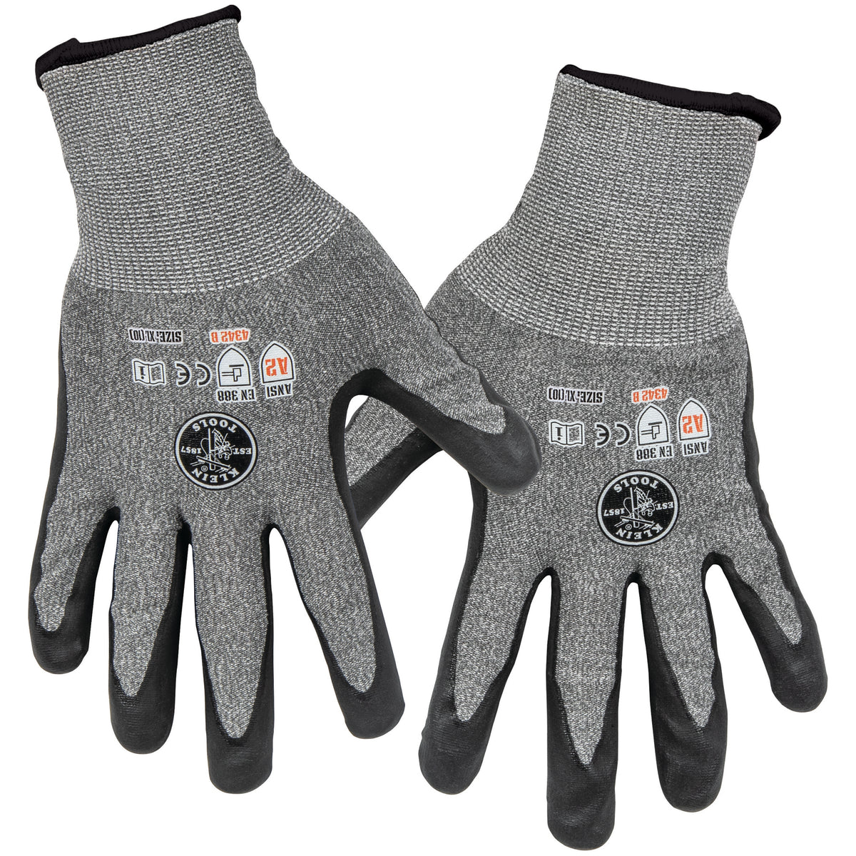 Klein Tools 60197 | Work Gloves, Cut Level 2, Touchscreen, X-Large, 2-Pair