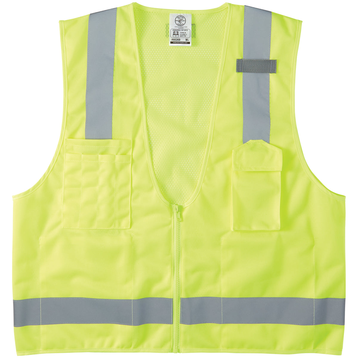 Klein Tools 60269 | Safety Vest, High-Visibility Reflective Vest, M/L