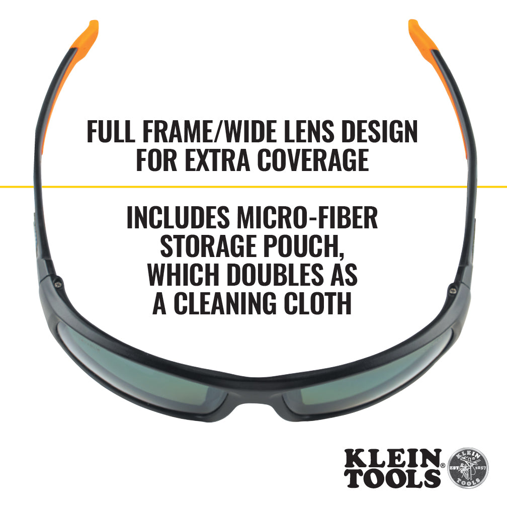 Klein Tools 60539 | Professional Safety Glasses, Full Frame, Polarized Lens