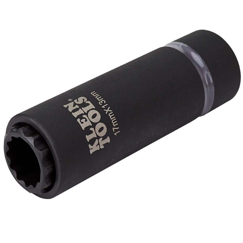 Klein Tools 66051E | 2-in-1 Metric Impact Socket, 12-Point, 17 x 13 mm