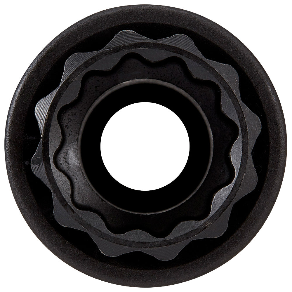 Klein Tools 66052E | 2-in-1 Metric Impact Socket, 12-Point, 24 x 19 mm
