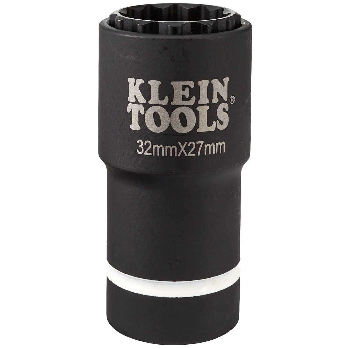 Klein Tools 66054E | 2-in-1 Metric Impact Socket, 12-Point, 32 x 27 mm