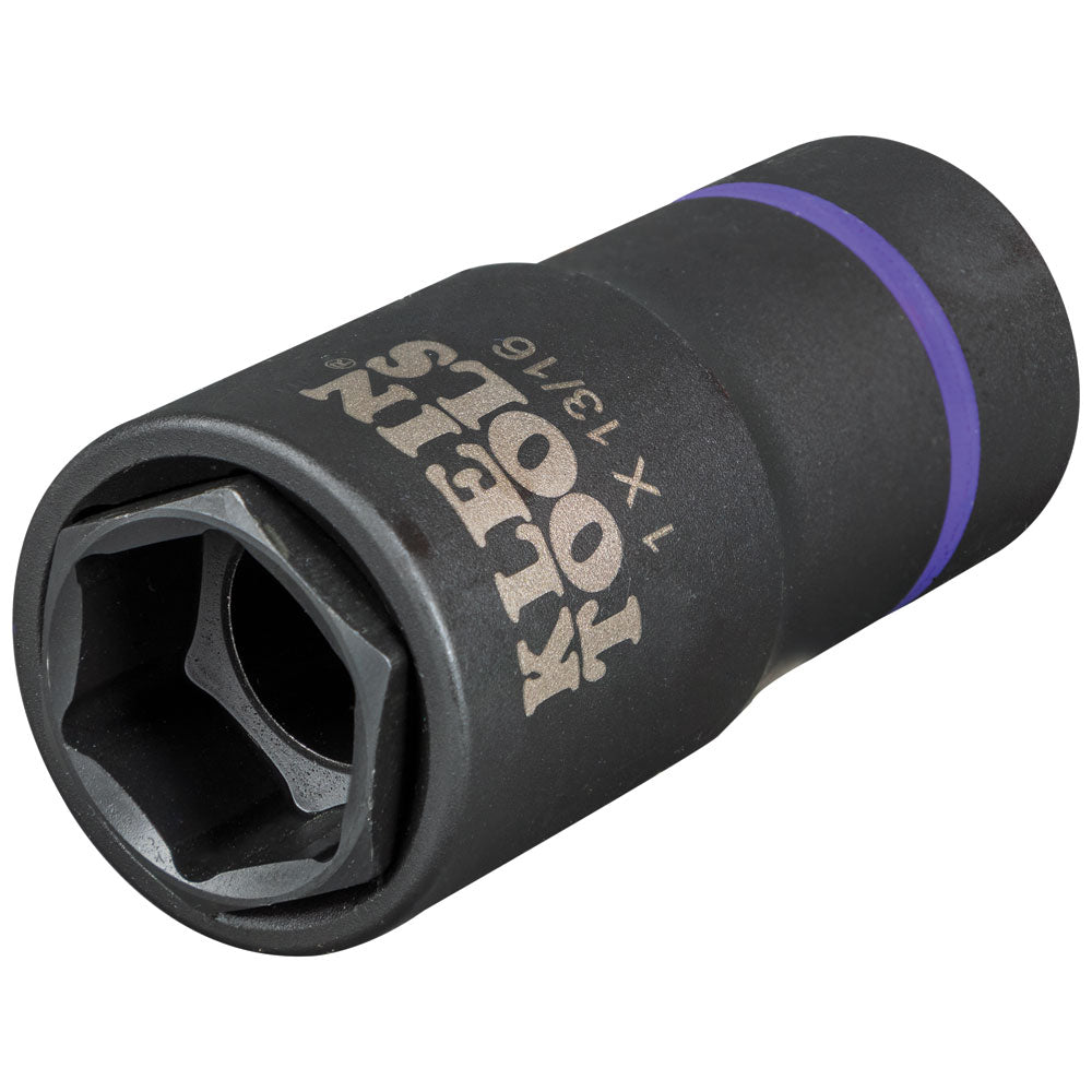 Klein Tools 66065 | 2-in-1 Impact Socket, 6-Point, 1 and 13/16-Inch