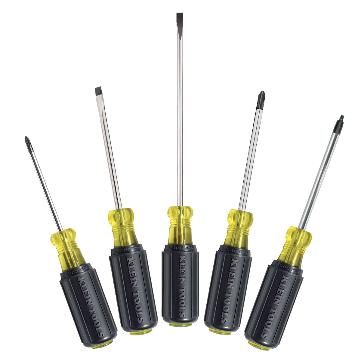 Klein Tools 85445 | Screwdriver Set, Slotted, Phillips and Square, 5-Piece