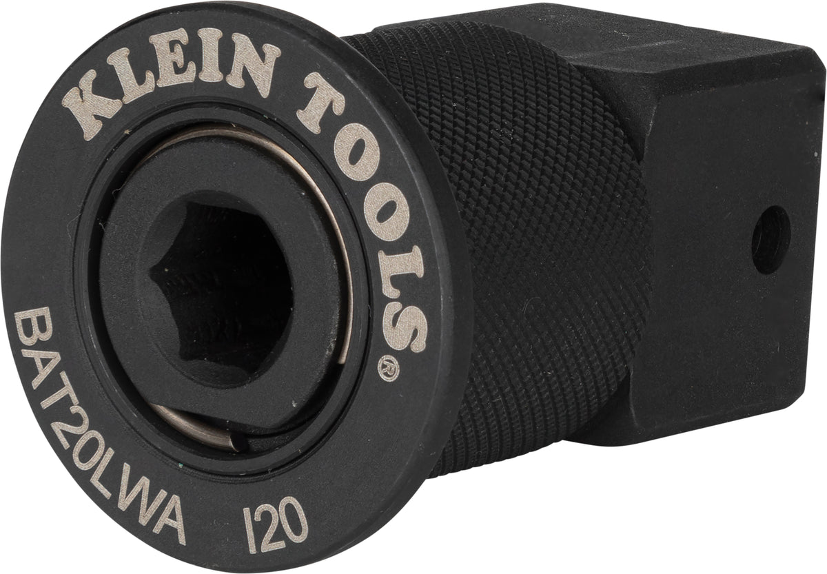 Klein Tools BAT20LWA | 7/16-Inch Adapter for 90-Degree Impact Wrench