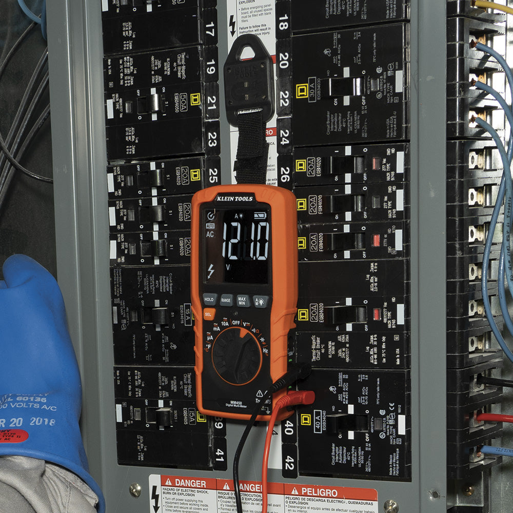 Klein Tools MM450 | Slim Digital Multimeter, TRMS Auto-Ranging, 600V, Temp