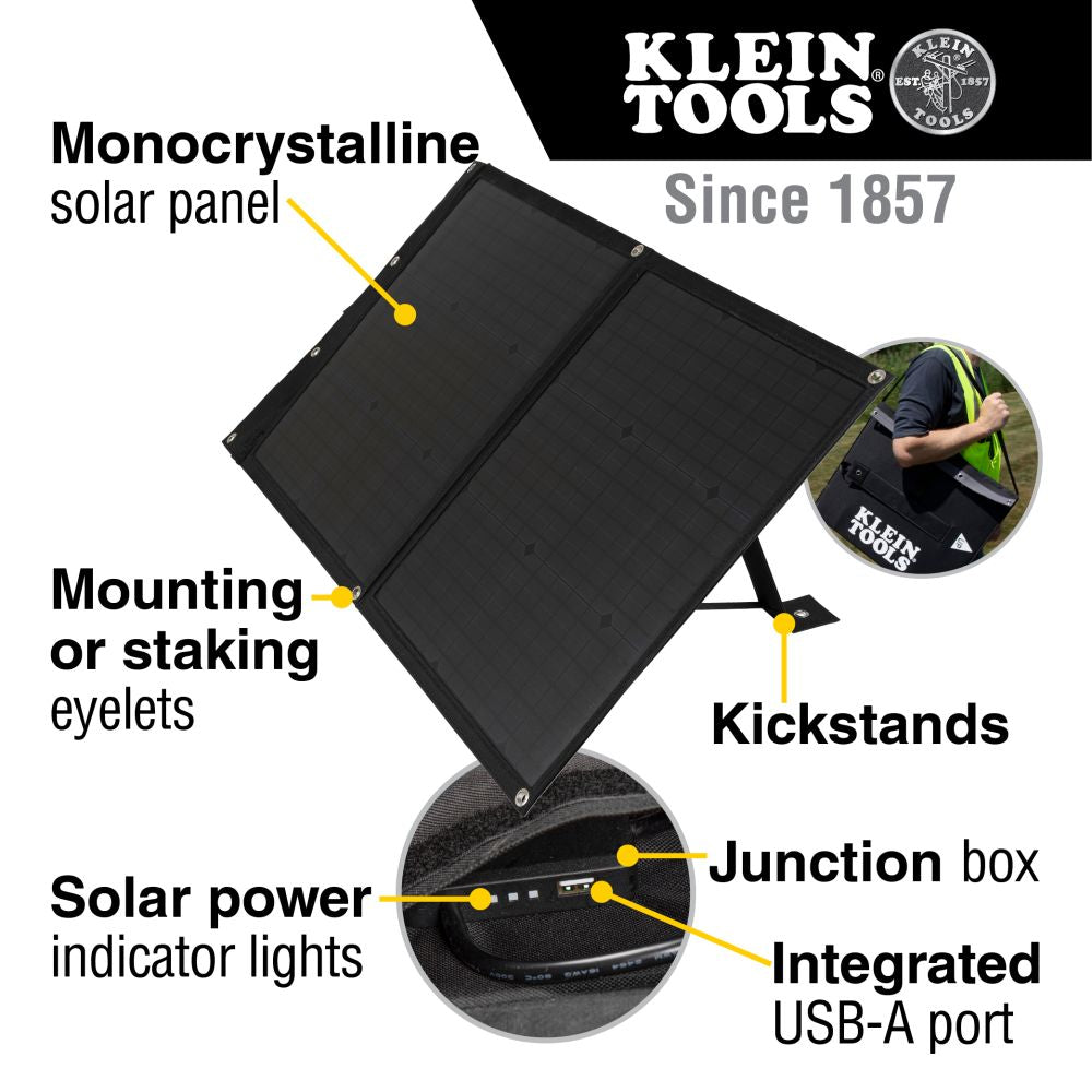 Klein Tools 29250 | 60W Portable Solar Panel