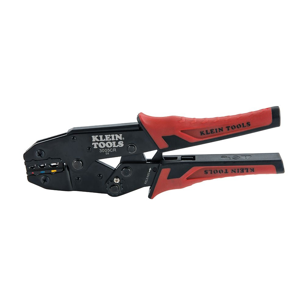 Klein Tools 3005CR | Ratcheting Crimper, 10-22 AWG - Insulated Terminals