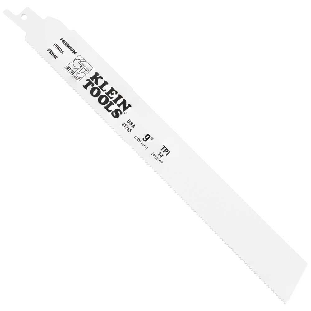 Klein Tools 31755 | Reciprocating Saw Blades, 14 TPI, 9-Inch, 5-Pack