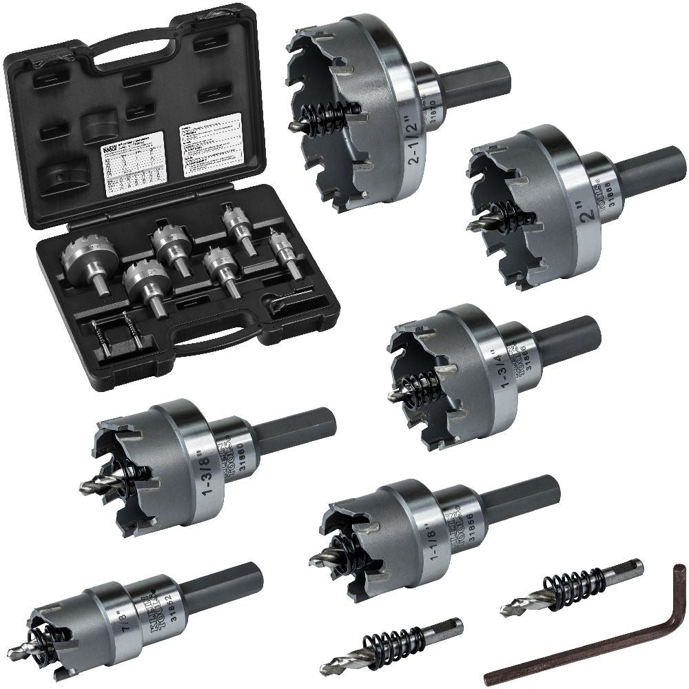 Klein Tools 31873 | Hole Cutter Kit, Master Electrician Hole Cutter, 8-Piece