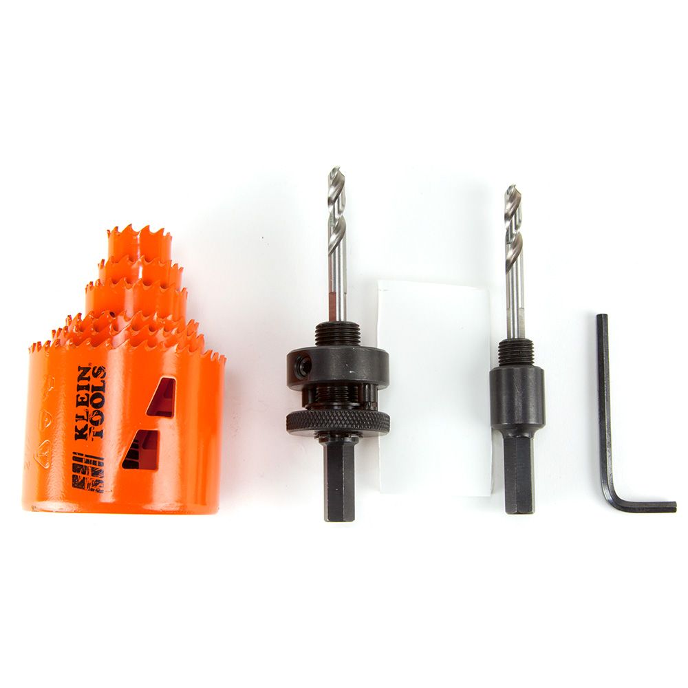 Klein Tools 31902 | Bi-Metal Hole Saw Kit, 8-Piece