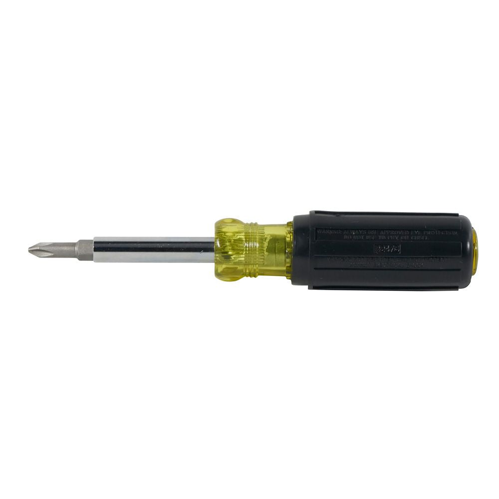 Klein Tools 32476 | Multi-Bit Screwdriver / Nut Driver, 5-in-1, Phillips, Slotted Bits