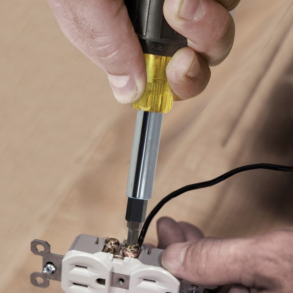 Klein Tools 32557 | Multi-Bit Screwdriver / Nut Driver, 10-in-1, Heavy Duty