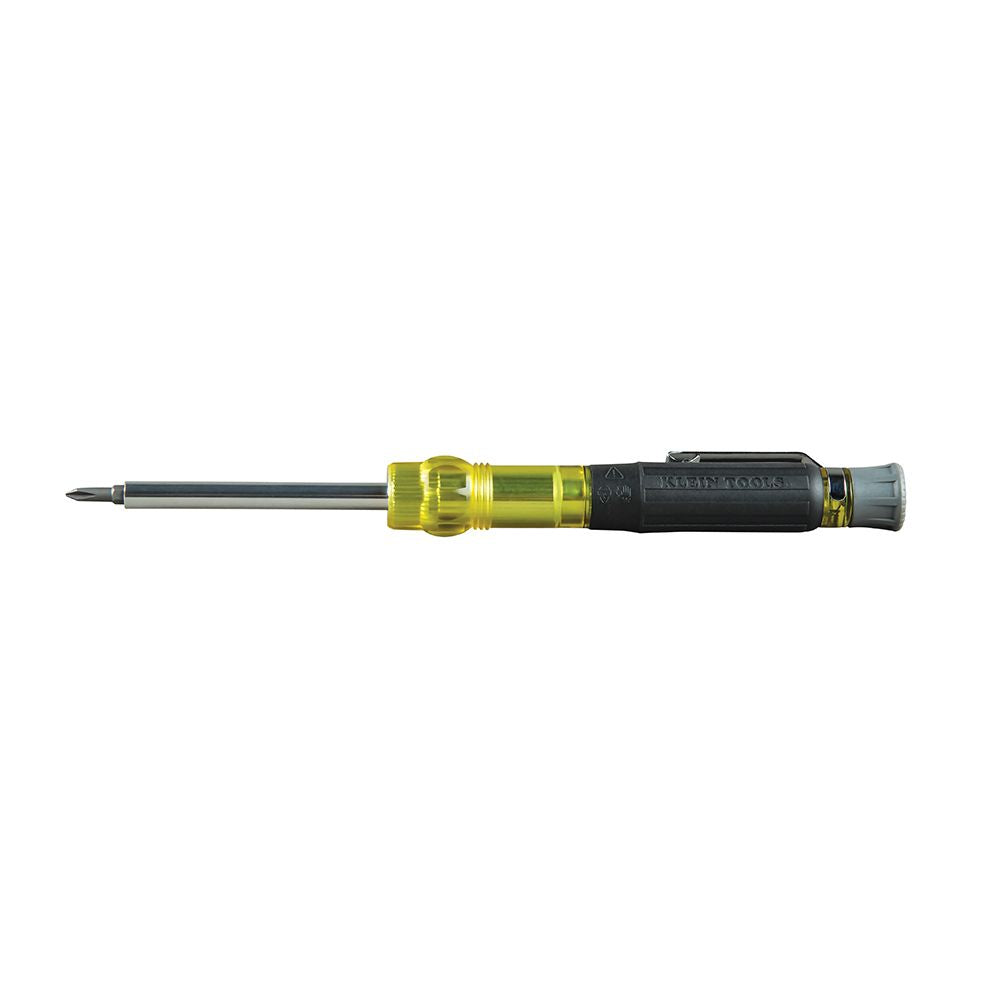 Klein Tools 32613 | HVAC Pocket Screwdriver, 3-in-1, Phillips, Slotted, Schrader Bits