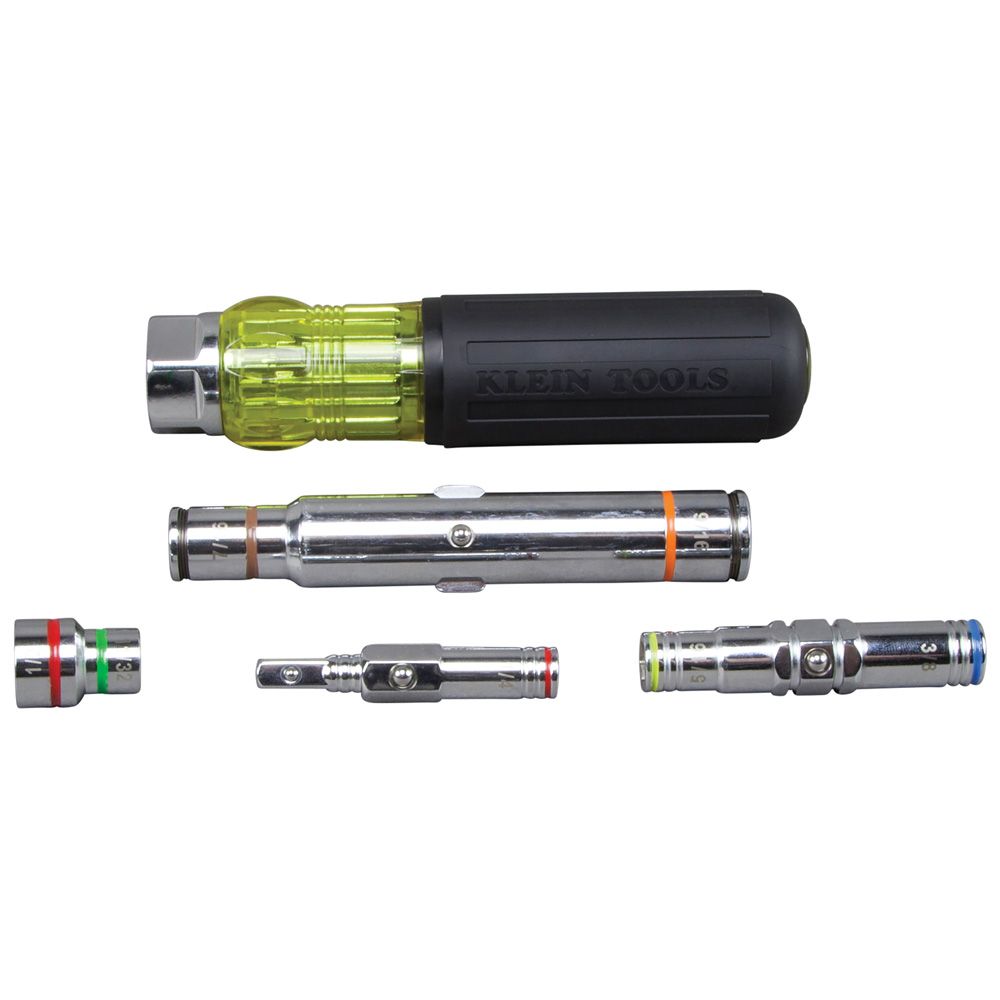 Klein Tools 32807MAG | 7-in-1 Multi-Bit Screwdriver / Nut Driver Medium Magnetic