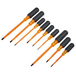 Klein Tools 33528 | Screwdriver Set, 1000V Insulated Slotted and Phillips, 9-Piece