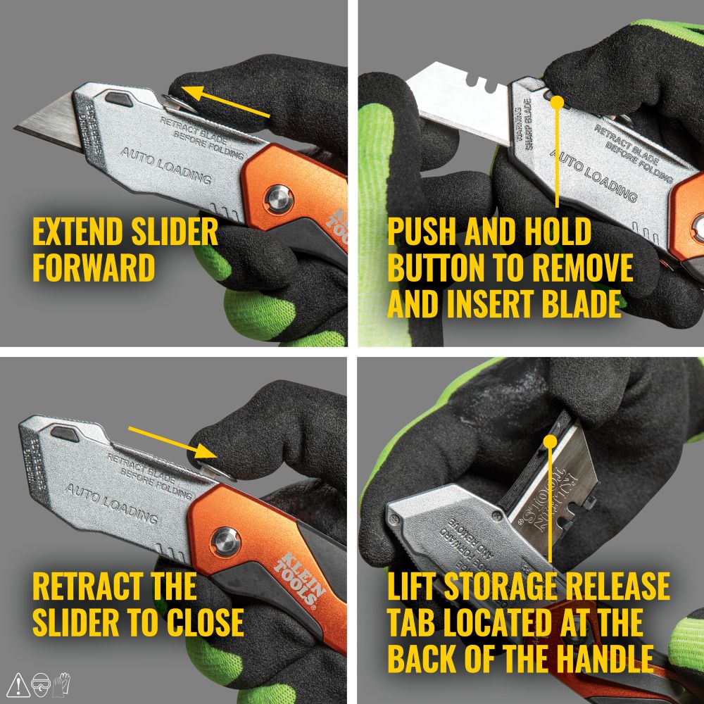 Klein Tools 44130 | Auto-Loading Folding Utility Knife