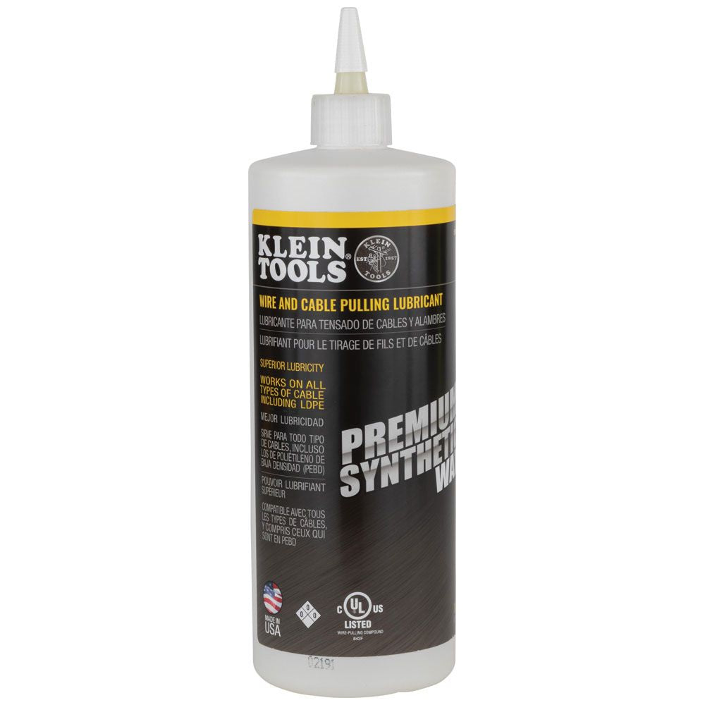 Klein Tools 51010 | Premium Synthetic Wax Cable Pulling Lube 1-Quart