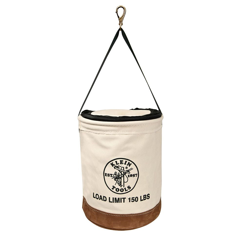 Klein Tools 5104CLR17 | Canvas Bucket with Closing Top, 17-Inch