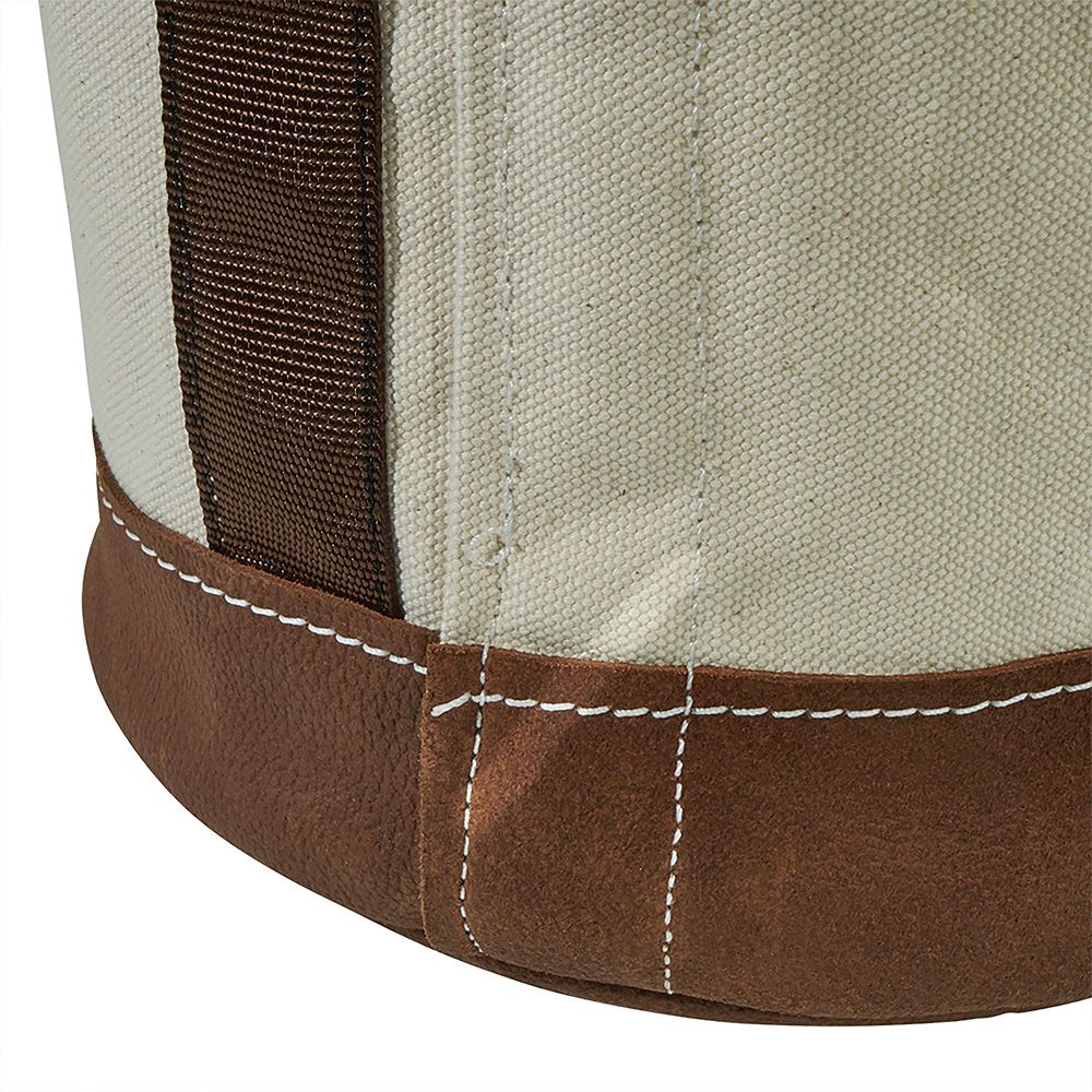 Klein Tools 5104 | Canvas Bucket with Leather Bottom, 12-Inch