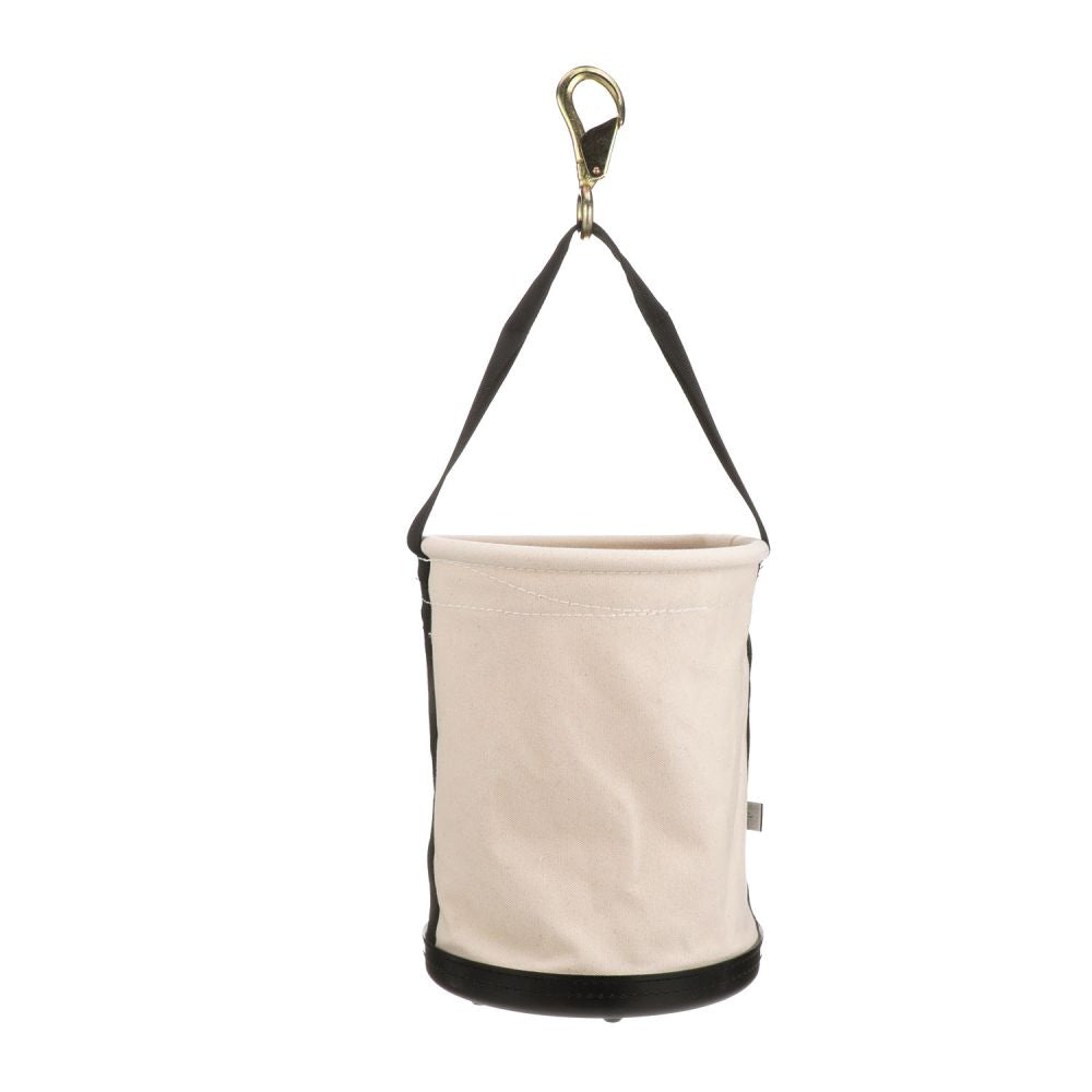 Klein Tools 5109SLR | Canvas Bucket, All-Purpose with Drain Holes, 12-Inch