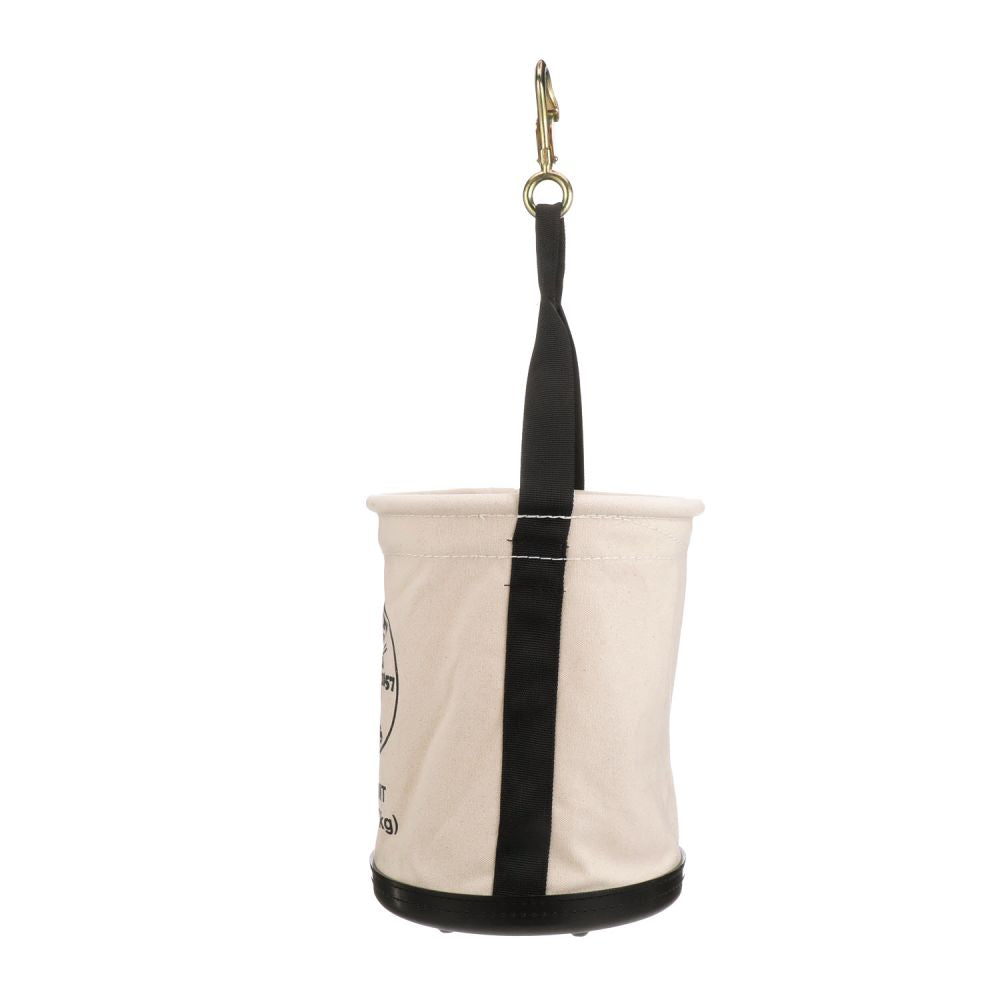 Klein Tools 5109SLR | Canvas Bucket, All-Purpose with Drain Holes, 12-Inch